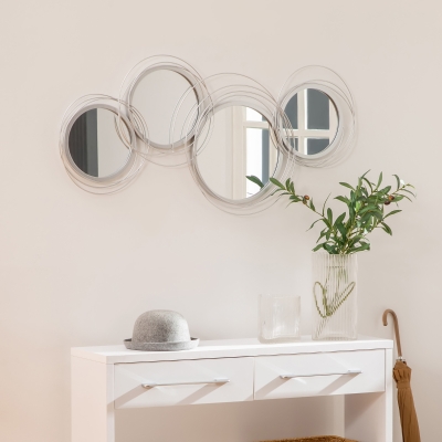 HOMCOM Specchi 107x56x4cm Argento