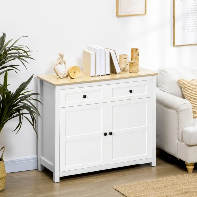 HOMCOM Mobile da stoccaggio 100x40x85cm Bianco
