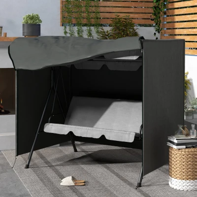 Outsunny Telo copri dondolo da giardino 177x114x152cm Grigio scuro