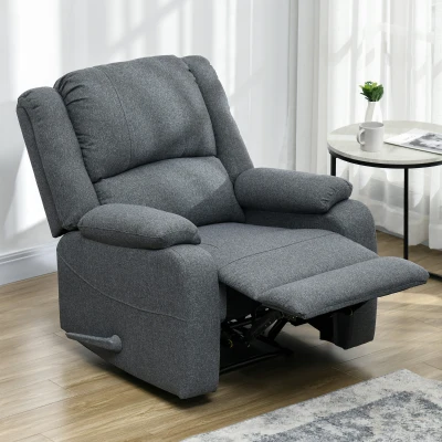 HOMCOM Poltrona reclinabile 90cm x 96cm x 98cm Grigio scuro