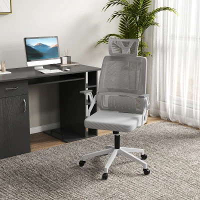 Vinsetto Sedia da Ufficio 58cm x 61cm x 119cm Grigio