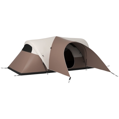 Outsunny Tenda da campeggio 550x300x198cm Marrone