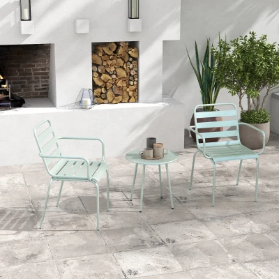 Outsunny Set da Bistrò 51cm x 58cm x 78cm Verde