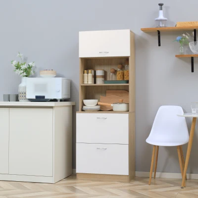 HOMCOM Armadio da cucina 60x38x168cm Bianco