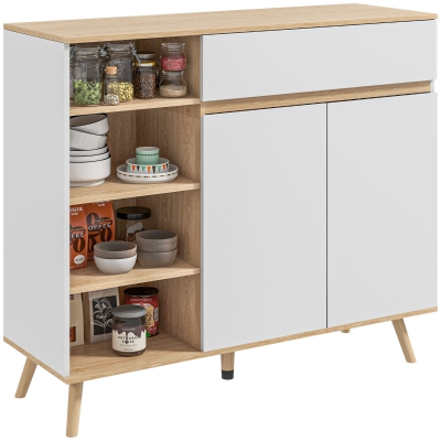 HOMCOM Buffet 119x40x102cm Bianco