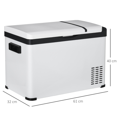 Outsunny Réfrigérateur Voiture 30L -22℃ LED Poignées Pliantes