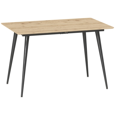 HOMCOM Mesa de Comedor Extensible, Mesa Extensible para 6-8 Personas, Mesa de Cocina con Patas de Acero Sólido