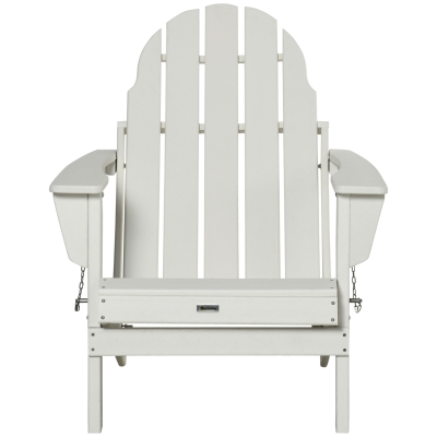 Outsunny Chaise Pliante Jardin Ergonomique Plastique Blanc