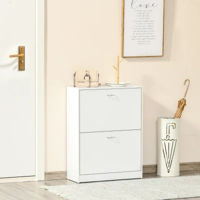 HOMCOM scarpiera 60x24x80cm Bianco