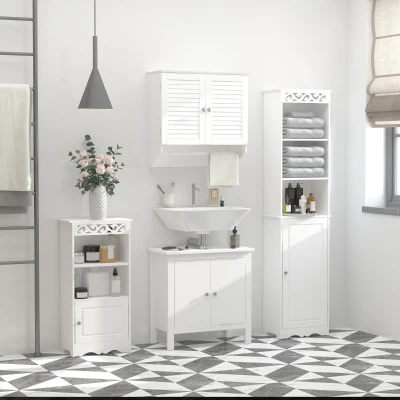 kleankin Armadio per bagno 60x23x60cm Bianco