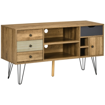 HOMCOM Mobile TV 120x39x64cm Marrone