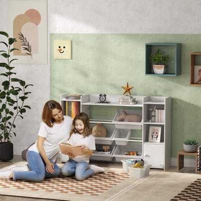 AIYAPLAY Libreria per bambini 140cm x 30cm x 90cm Bianco