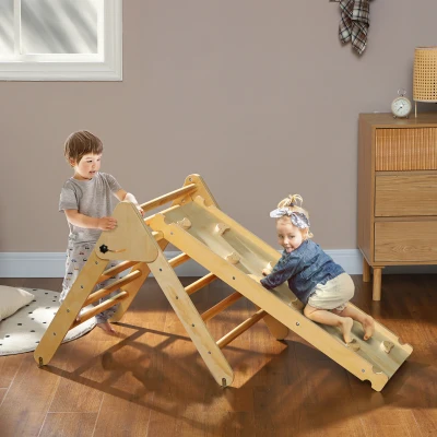 AIYAPLAY Triangolo d'arrampicata 147x64.5x6.5cm Legno naturale