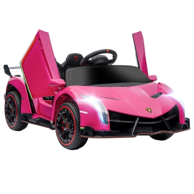 HOMCOM Auto Elettrica per Bambini 111cm x 61cm x 45cm Rosa