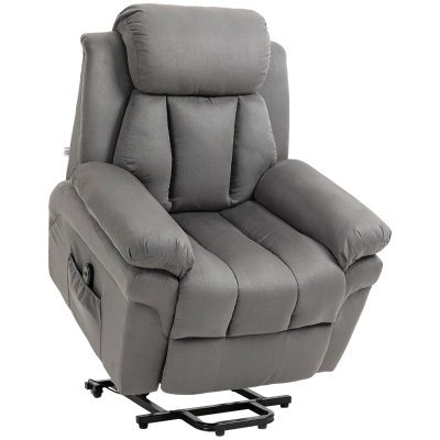 HOMCOM poltrona di relax 96x93x105cm Grigio chiaro