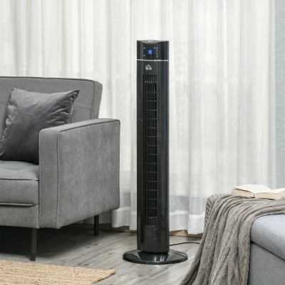 HOMCOM Ventilador de columna ionizador 2 en 1 - silencioso de 60 W - con control remoto panel de control táctil temporizador
