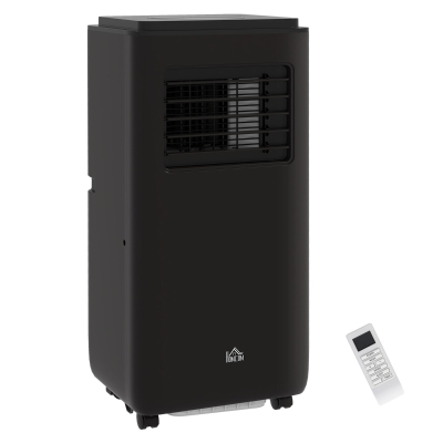 HOMCOM Aire Acondicionado Portátil 950W con 5 Modos y 3 Velocidades en Plástico ABS y Acero 33x28x70,4 cm Negro