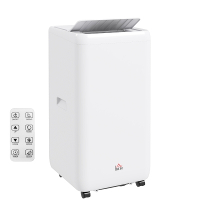 HOMCOM Aire Acondicionado Portátil 1250W con 5 Modos y Temporizador 24h 35,5x35x70 cm Blanco