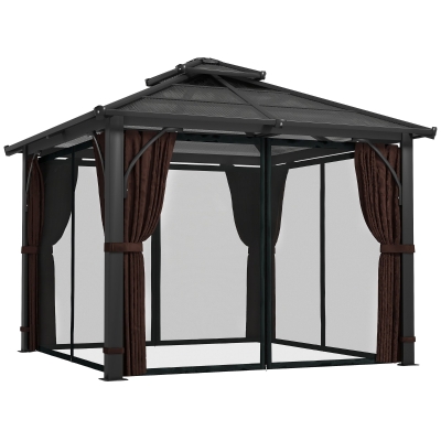Gazebo 300L x 300W x 275Hcm Brown