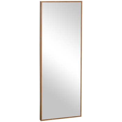 HOMCOM Espelho de Parede Espelho de Corpo Inteiro Estilo Moderno Decoração para Sala de Estar Dormitório Entrada 45x125 cm Madeira