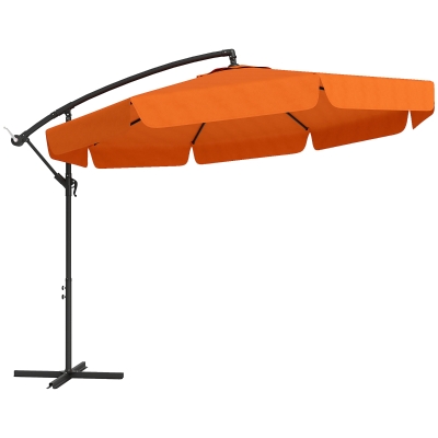 Outsunny Cantilever Banana Parasol 2.7m Orange