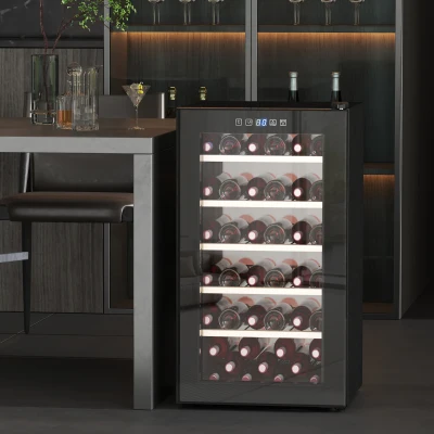 HOMCOM Cantinetta Frigo 41 Bottiglie con Controllo Temperatura