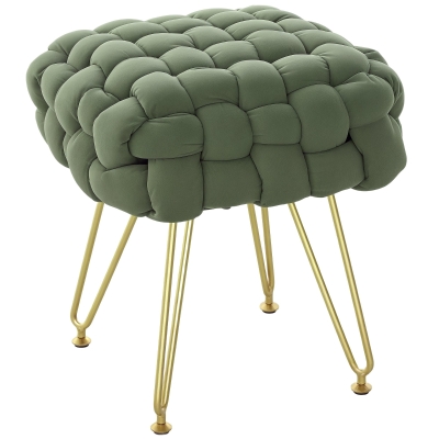 Foot Stool 38W x 38D x 41.5Hcm Green