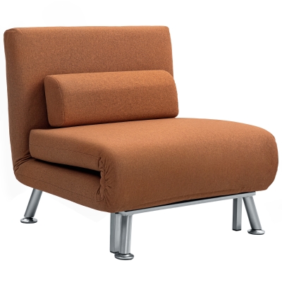 Chair Bed 75cm x 70cm x 75cm Brown