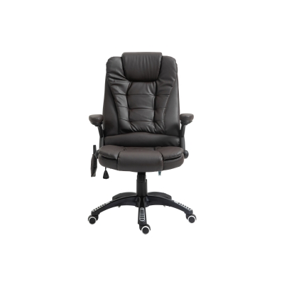 HOMCOM Executive Massage Office Chair PU Leather Brown