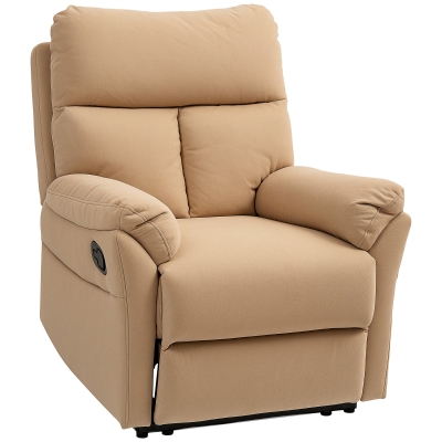 Recliner Armchair 84W x 91D x 102Hcm Light Brown