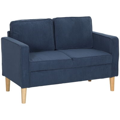 2 Seater Sofa 117W x 63D x 79Hcm Blue