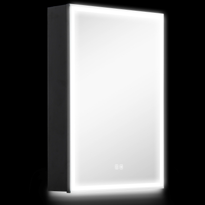 Bathroom Mirror Cabinet 50W x 12.8D x 70Hcm Black