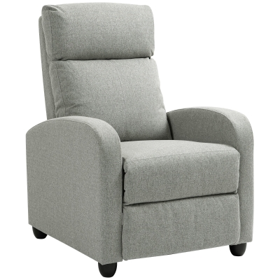 Recliner Armchair 69W x 88D x 101H cm Light Grey