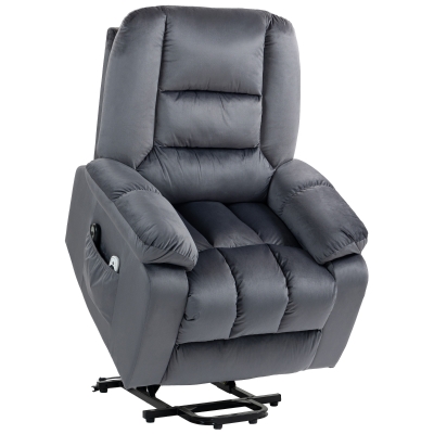 HOMCOM Massage Armchair with Heat & Recline Grey
