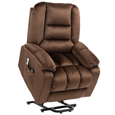 HOMCOM Massage Armchair with Heat & Recline - Brown