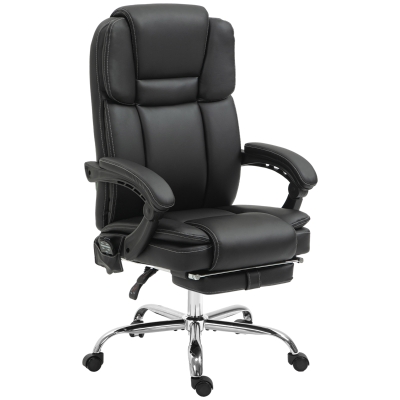 Vinsetto Office Chair PU Leather Massage Swivel Black