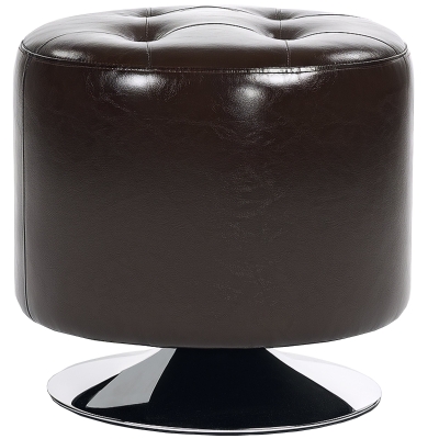 Swivel Foot Stool 45.5cm x 45.5cm x 44.5cm Brown