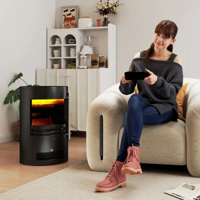 HOMCOM Electric Fireplace Indoor Heater 900W/1800W