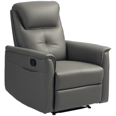 Recliner Armchair 84W x 89D x 105Hcm Light Grey