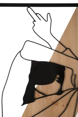 Mauro Ferretti  Panou De Perete Strip -A- Fier Si Lemn cm 50X2X90
