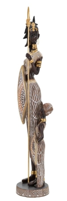 Mauro Ferretti Masai Tribal Cu Fiul cm 11,5X8,5X46