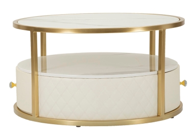 Mauro Ferretti  Masuta de cafea din imitatie de piele 30X64X91 cm.