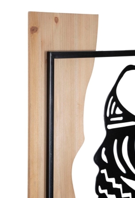 Mauro Ferretti Panou De Perete Tribal Fier Si Lemn cm 53X2X80