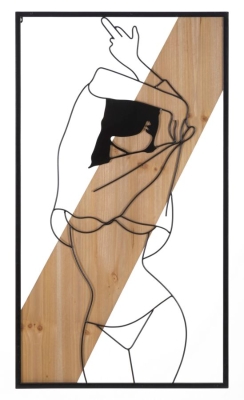 Mauro Ferretti  Panou De Perete Strip -A- Fier Si Lemn cm 50X2X90