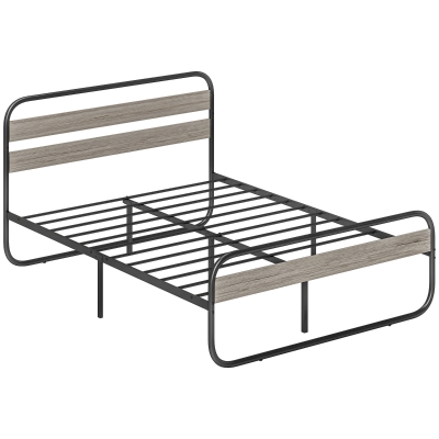 Bed Frame 137W x 196D x 100H cm Grey