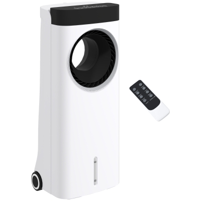 HOMCOM Climatizador Evaporativo 3 en 1 con Ventilador Enfriador y Humidificador 6 Velocidades 3 Modos y Depósito de 6,5 L