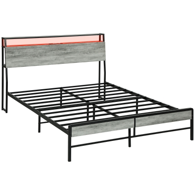 Bed Frame 137.5W x 212.5D x 105Hcm Cement Grey