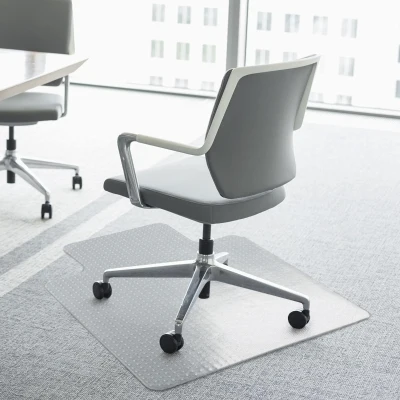 HOMCOM Clear Office Chair Mat with Non-Slip Studs