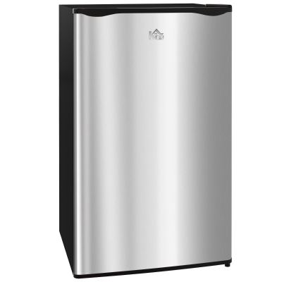 HOMCOM 91L Under Counter Fridge Freezer Silver 47.5cm
