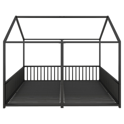 Letto per bambini matrimoniale 90x200 cm, Nero
